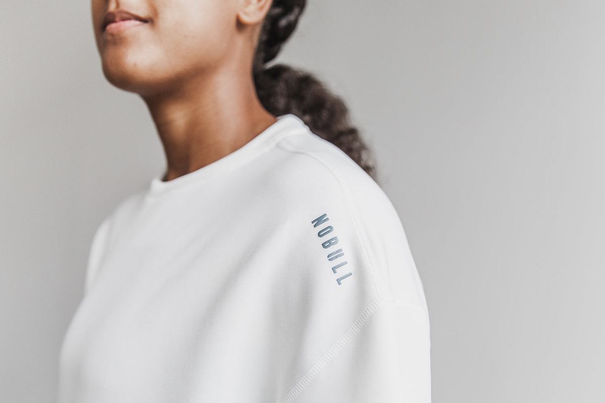 Nobull Performance Crew Women's Sweatshirts White | Australia (PN4960)